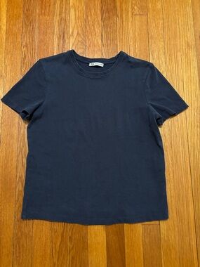 Zara Dark Navy Crewneck Tee
